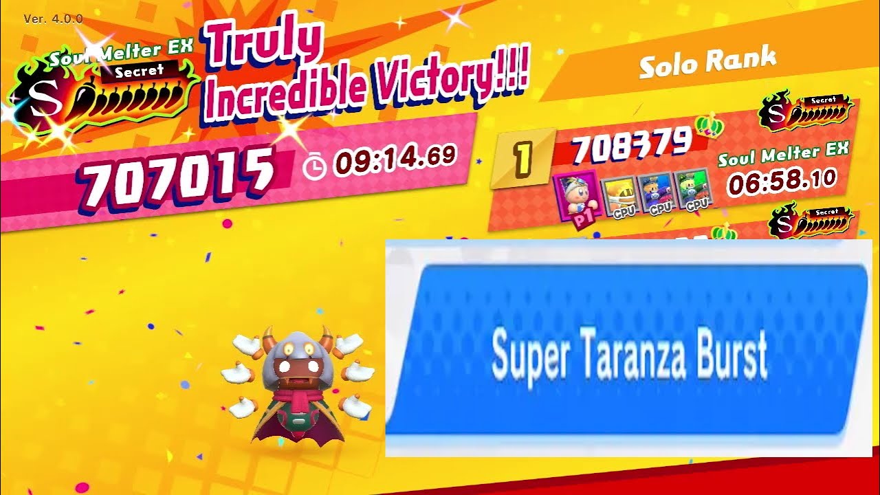 Kirby Star Allies: Soul Melter EX - Taranza in 9:14.69