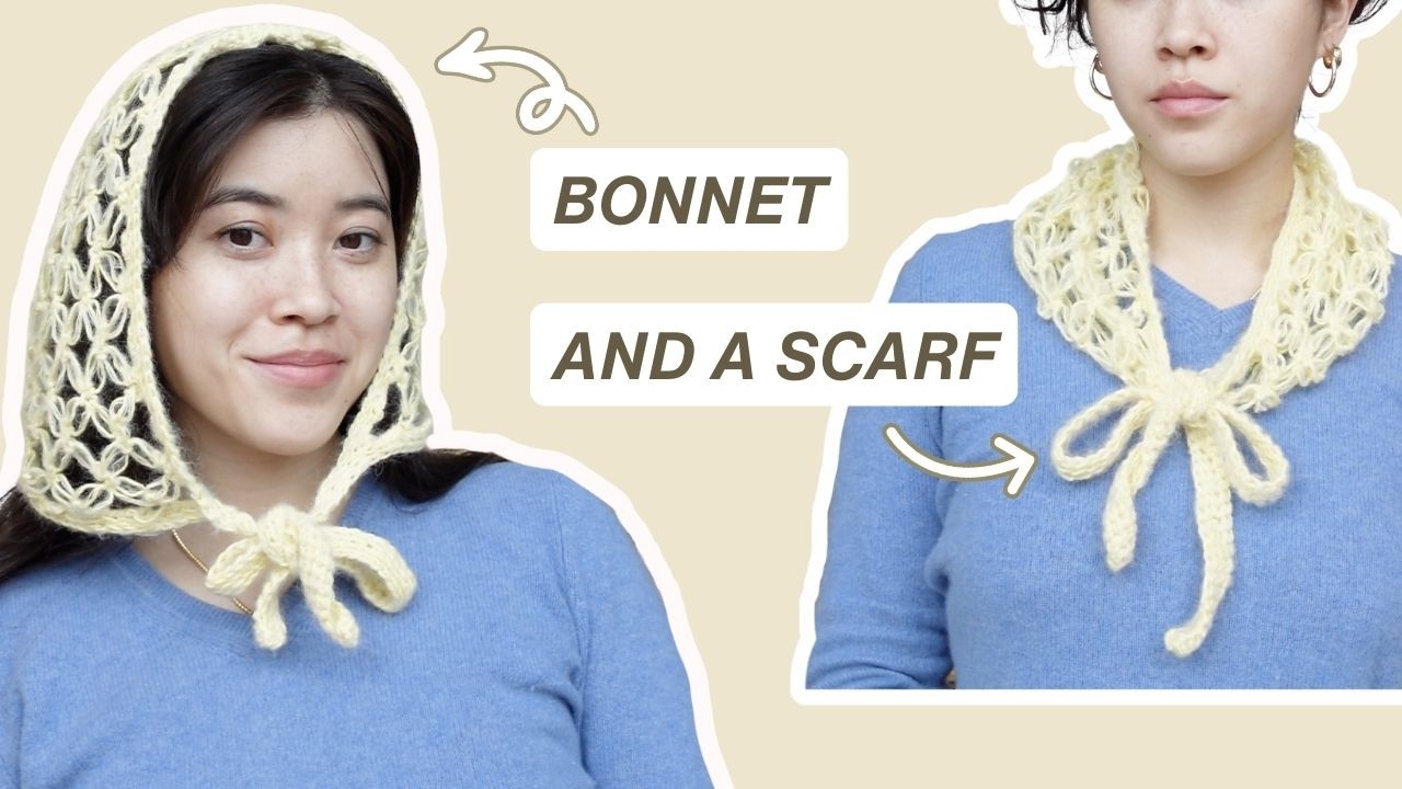 Easy Crochet Lacy Flower Bonnet Tutorial for Beginners | NO-SEW