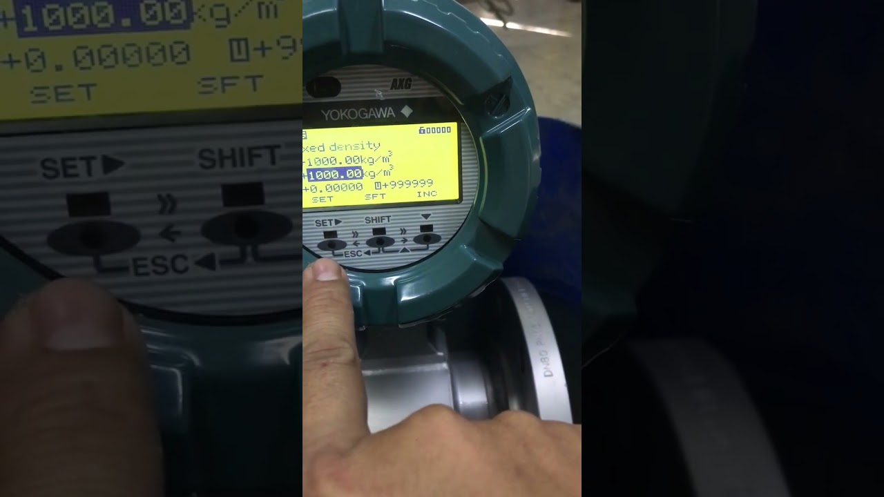 Fixed Density Setting YOKOGAWA AXG Flowmeter
