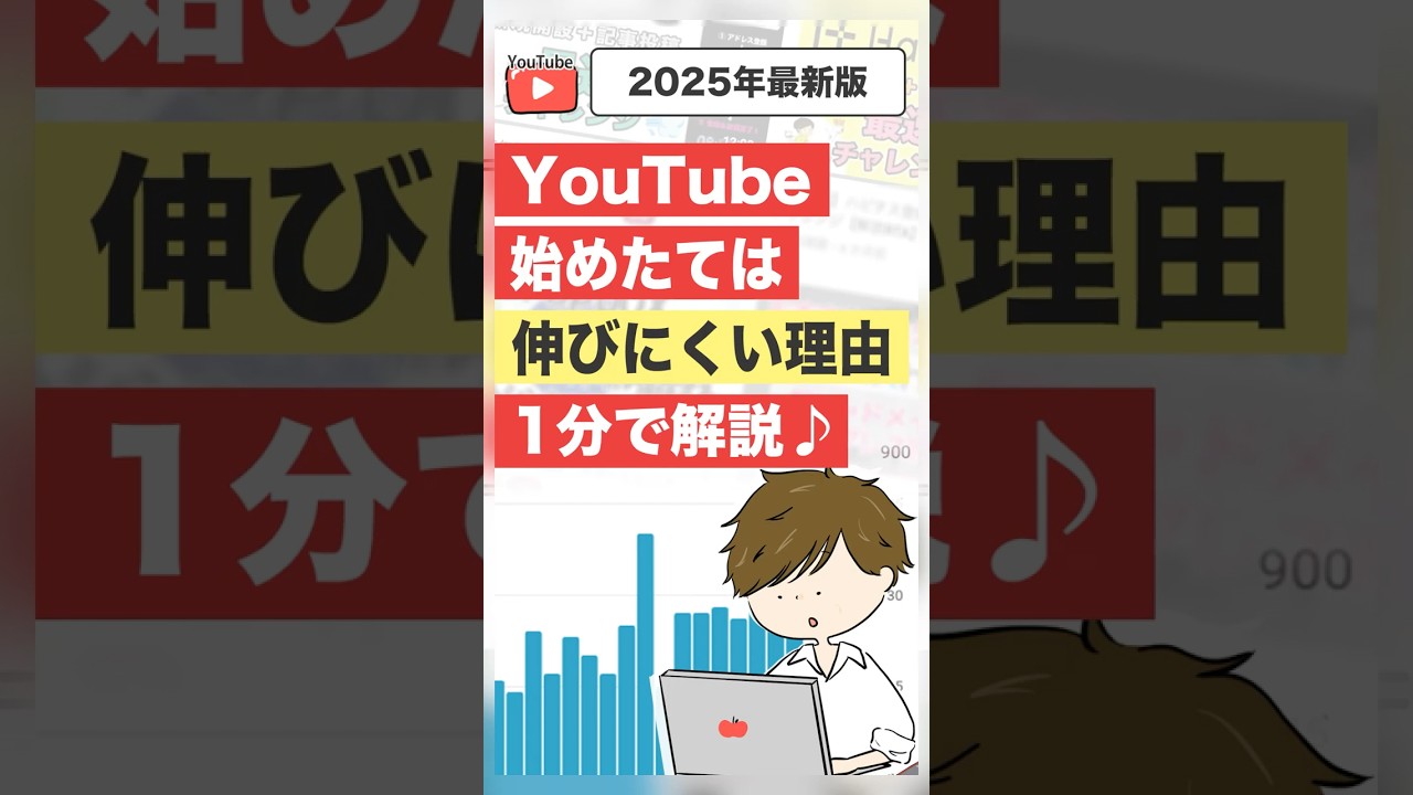 【登録者0&rarr;100人】YouTube始めたて、再生数が全然増えない！理由と対策を1分で解説！