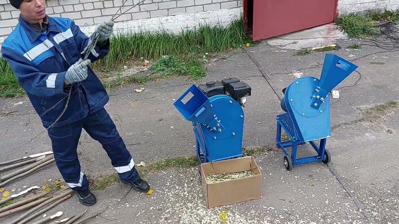 Видео обзор измельчителя веток в бензиновом и электрическом исполнении от компании ООО 