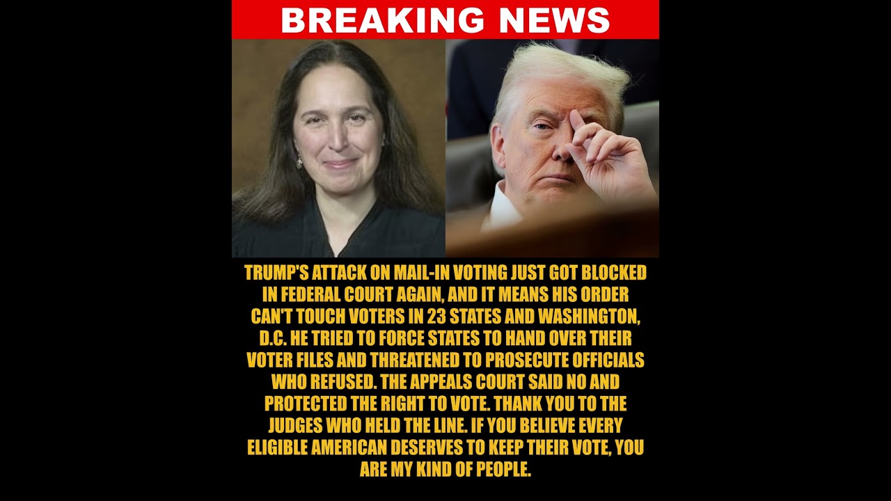 BREAKING: Federal appeals court blocks Trump's attack on mail voting again