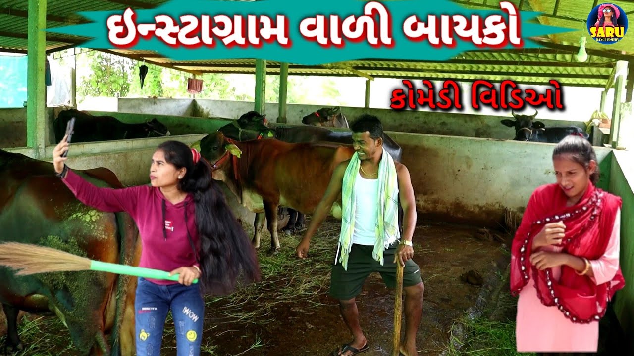 ઇન્સ્ટાગ્રામ વાળી બાયકો 😂 કૉમેડી વિડિઓ // Instagram Vali Bayko 🤣 Dangi Comedy Video #sarudangicomedy