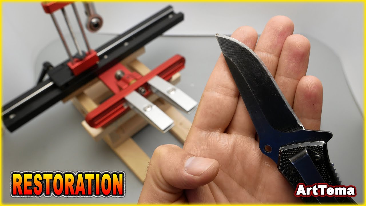 RESTORATION OF SHARPENING a folding knife with a knife sharpener toohr, diamond whetstone Aliexpress