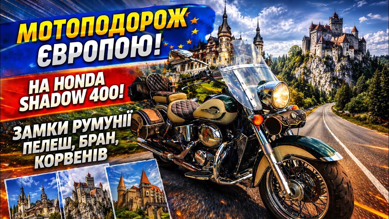 Мотоподорож Замками Румунії: Пелеш, Бран, Корвенів. Європейська подорож третя серія