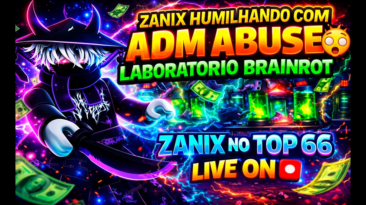 🔴 ADM ABUSE 🧪LABORATÓRIO DE BRAINROT - TOP 50 GLOBAL 🌡️ ! 🔬 #brainrot #luanclashwar #roblox  #zanix
