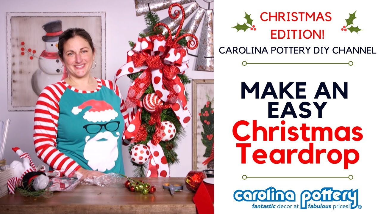 Christmas Tear Drop | Carolina Pottery DIY Tutorial