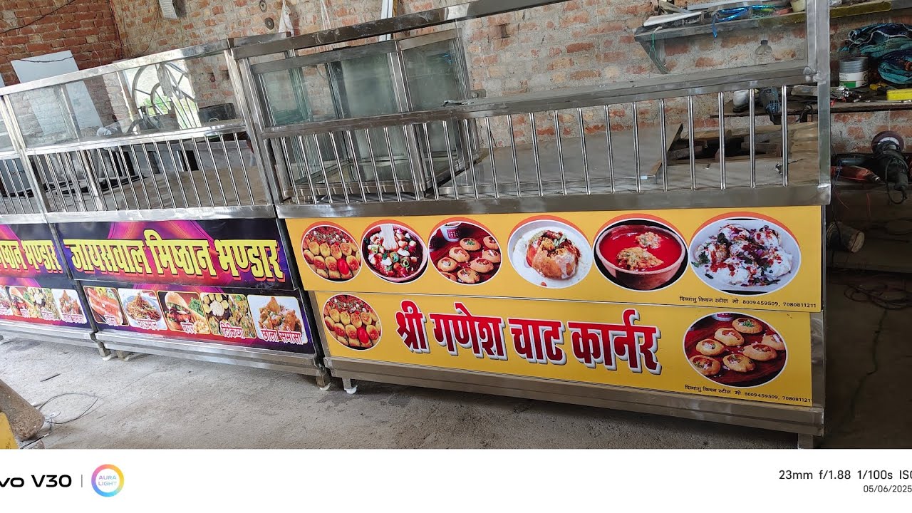 स्टील भट्टी काउंटर #steel #walding #ytshorts #नाश्ता काउंटर #fast food counter