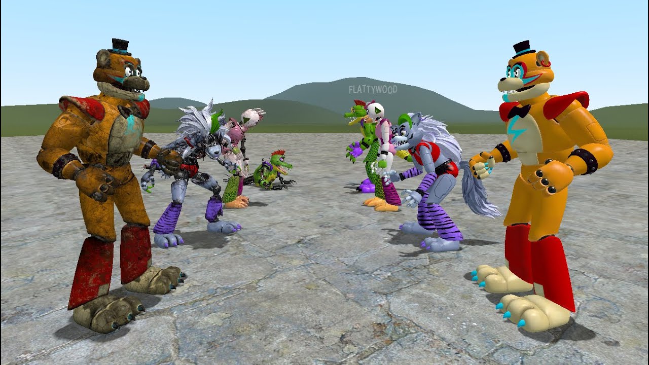 SHATTARED ANIMATRONICS VS NORMAL SECURITY BREACH in Gmod