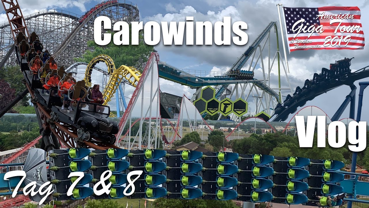 [Vlog] Carowinds | Freizeitpark in 2 Bundesstaaten! | American Giga Tour Tag 7 & 8