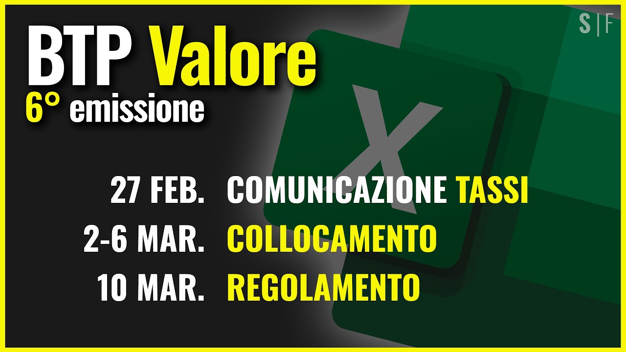 BTP VALORE MARZO 2026: caratteristiche, cedole e ipotesi di rendimento | file excel per simulazioni