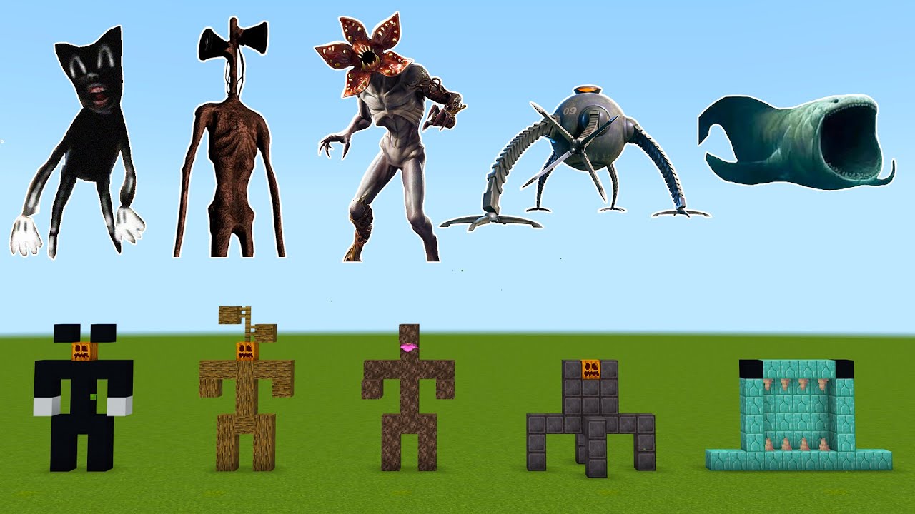 NEVER SPAWN Cartoon Cat, Sirem Head, Demogorgon, Omnidroid & Bloop in Minecraft PE