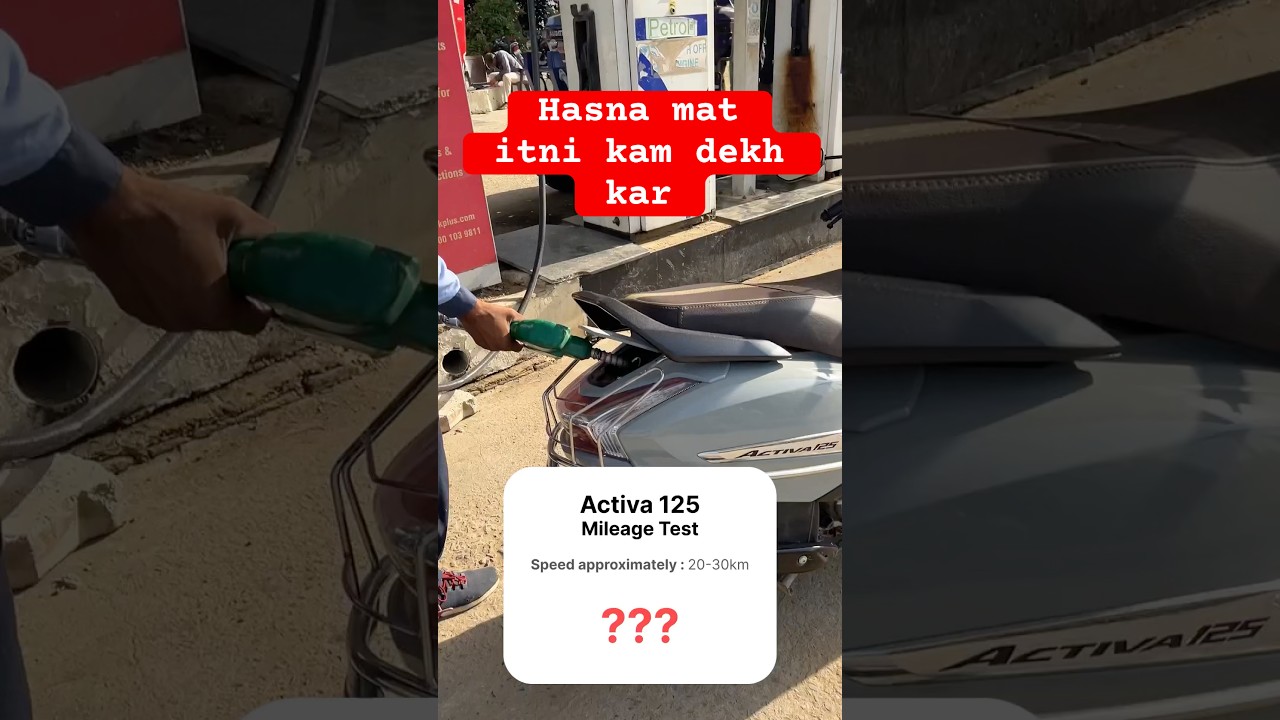 Shocking Activa 125 Mileage Test #honda #activa #125cc #mileagetest