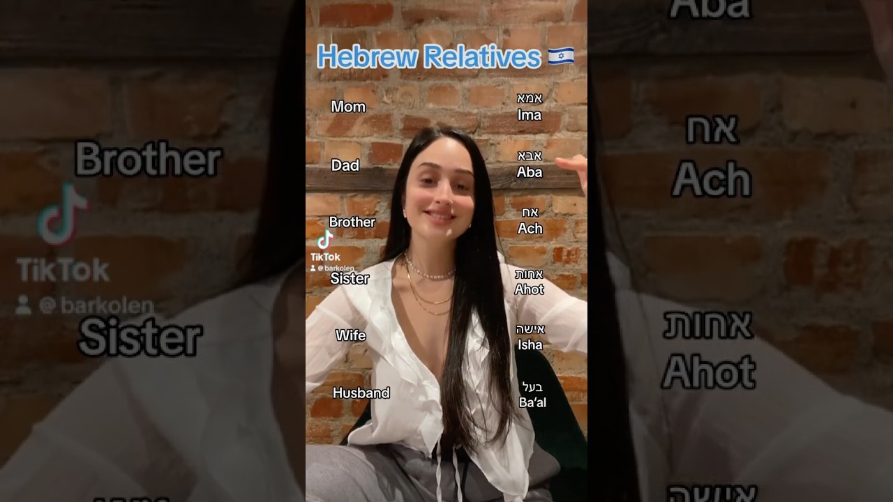 Basic Hebrew Lesson / Relatives / beginners level