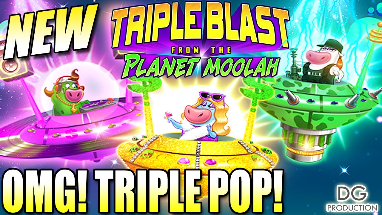 🚨NEW🚨OMG TRIPLE BLAST POP FROM THE PLANET MOOLAH MAJOR MILK DJ MADAME SLOT MACHINE CASINO BIG WIN