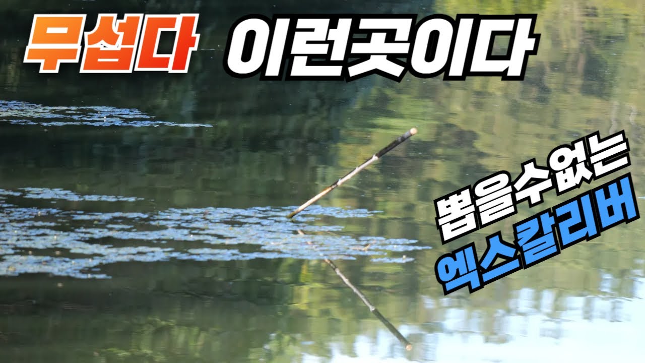 낚싯대가 거꾸로 처박혀 있는 무서운 곳, 분위기에 압도 당하다