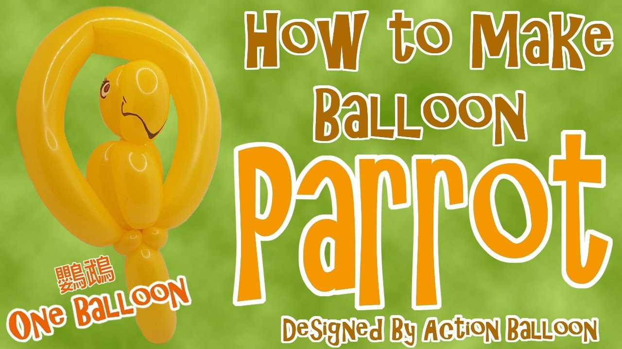How to make One Balloon Parrot for Beginners #parrot #balloontutorial  #balloonanimals