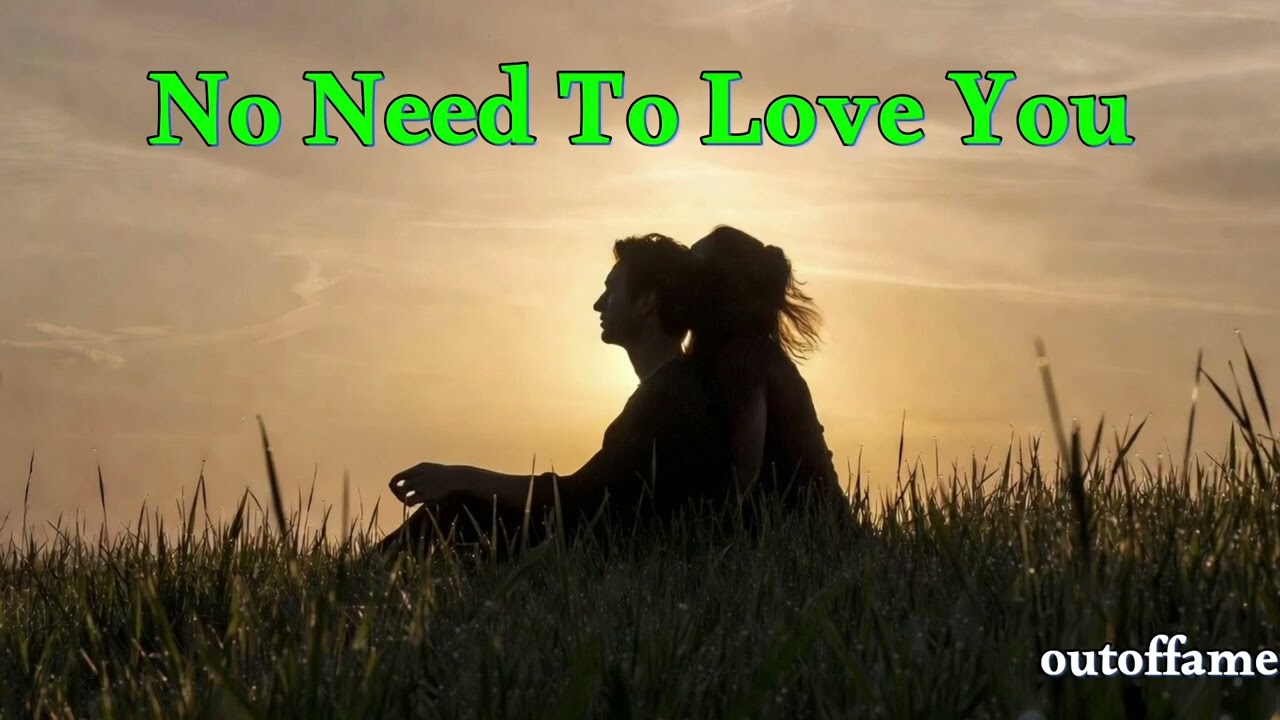 No Need To Love You