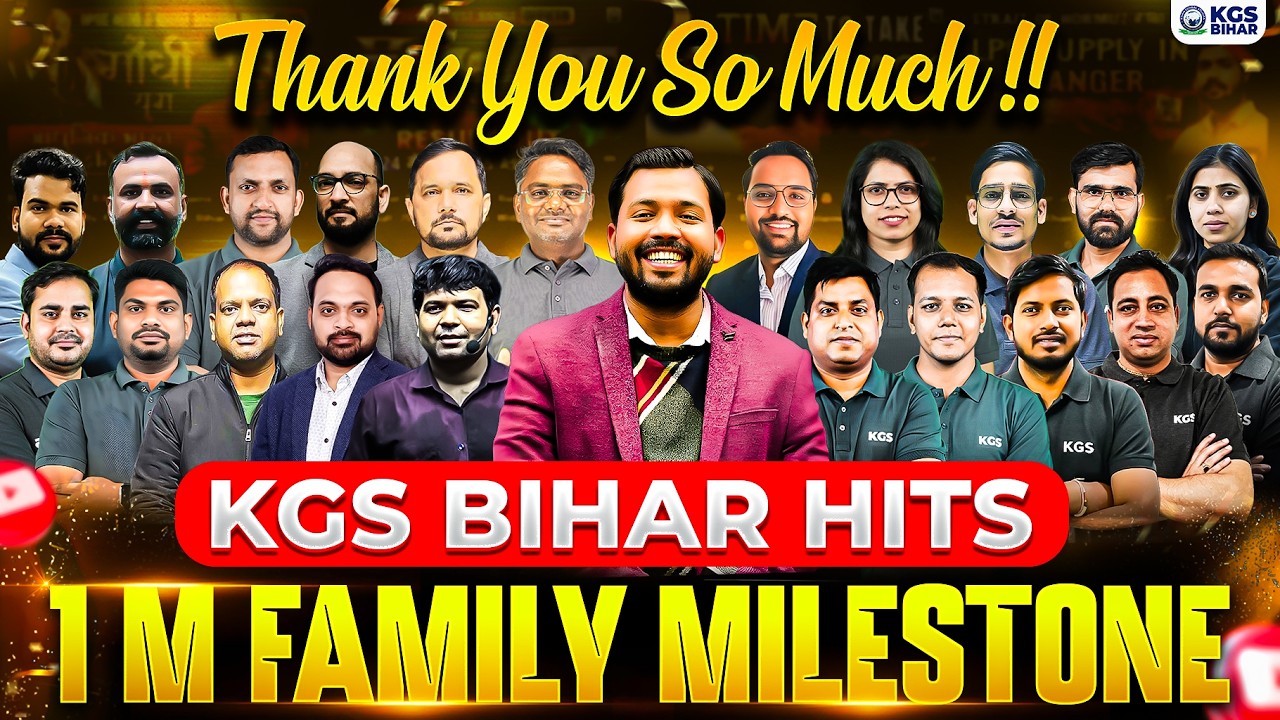 🎉 KGS Bihar Hits 1 Million Family Milestone ❤️ Thank You So Much!! 🤩 Khan Global Studies