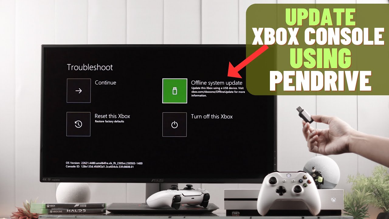 How to update Xbox using USB! Fix- Green and Black Screen Errors