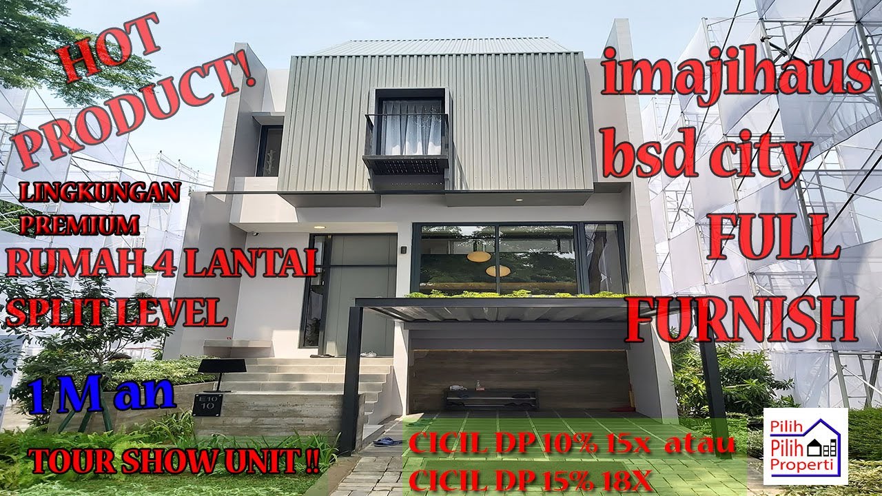 IMAJIHAUS Tour Show Unit BSD City Rumah Full furnish 4 lantai split level Greenwich Park