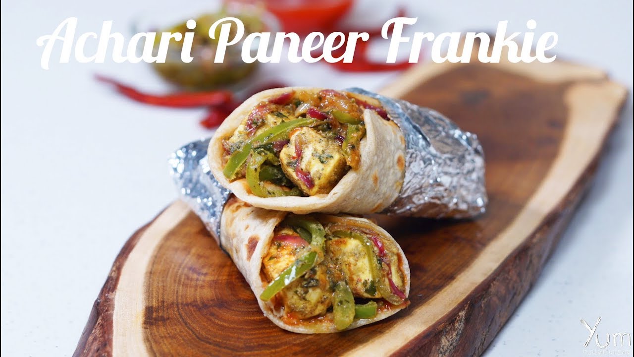 Achari Paneer Frankie | Achari Paneer Frankie Recipe | Paneer Frankie Recipe