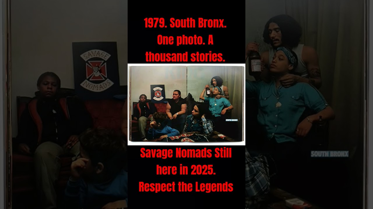 The Savage Nomads: 1979 South Bronx Gang Life in One Photo 🔥 #savagenomads #nyc #kingklastarchives