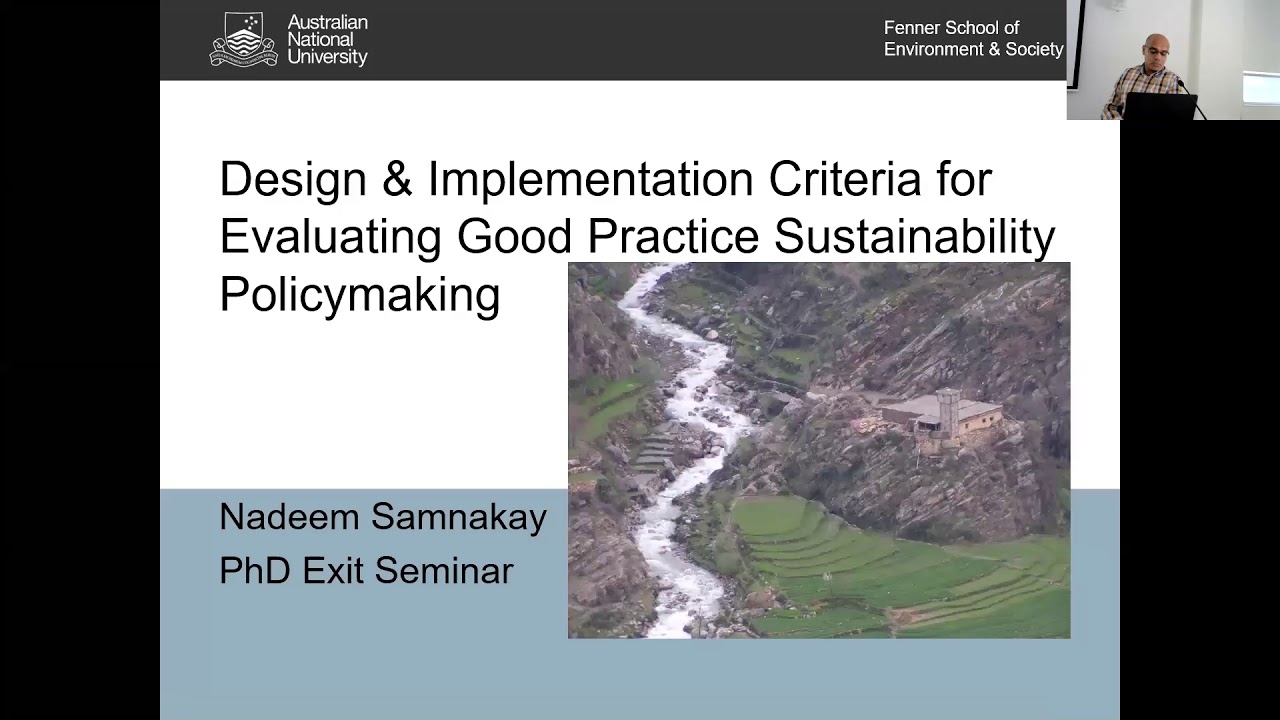 Public Seminar - Exploring Policy Success & Failure in Environment & Sustainability Policies