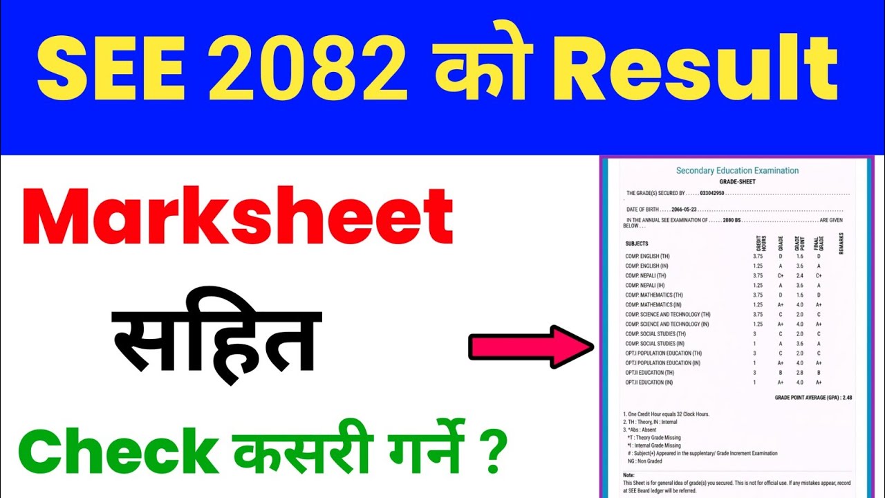SEE Ko Result Kasari Herne / How to Check See Result 2082 With Marksheet? SEE Result 2082