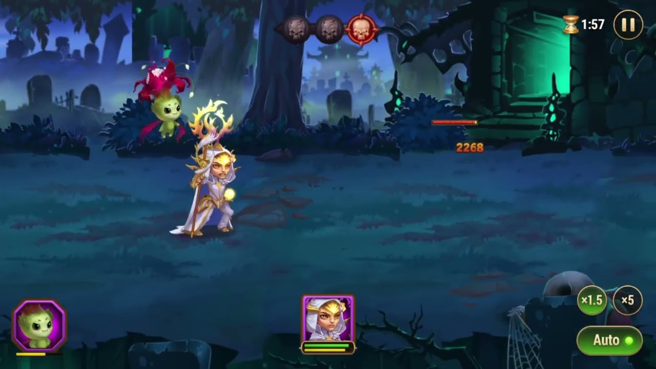 Hero Wars - Helios VS Cemetery Dragon BOSS (Chapter 6 - Thorn Arches) SOLO