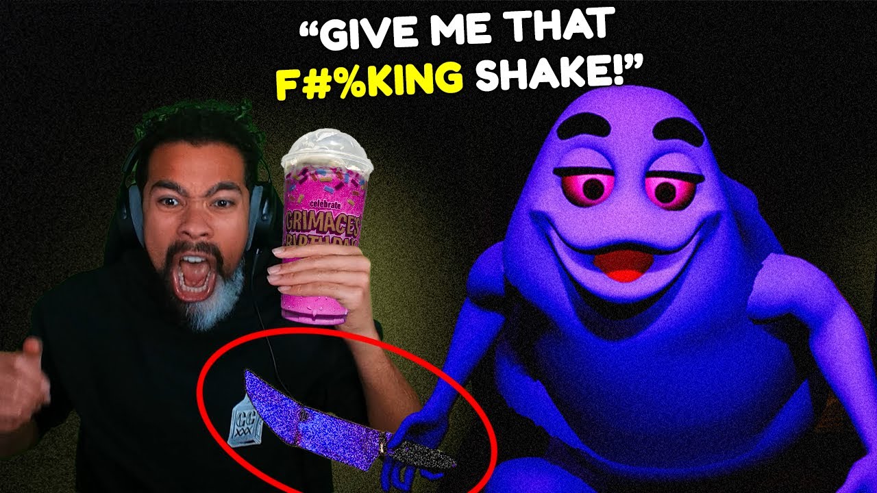 I Went to McDonalds to Try the *NEW* Grimace Shake... BUT THIS PURPLE B%TCH PULLED A KNIFE ON ME!!