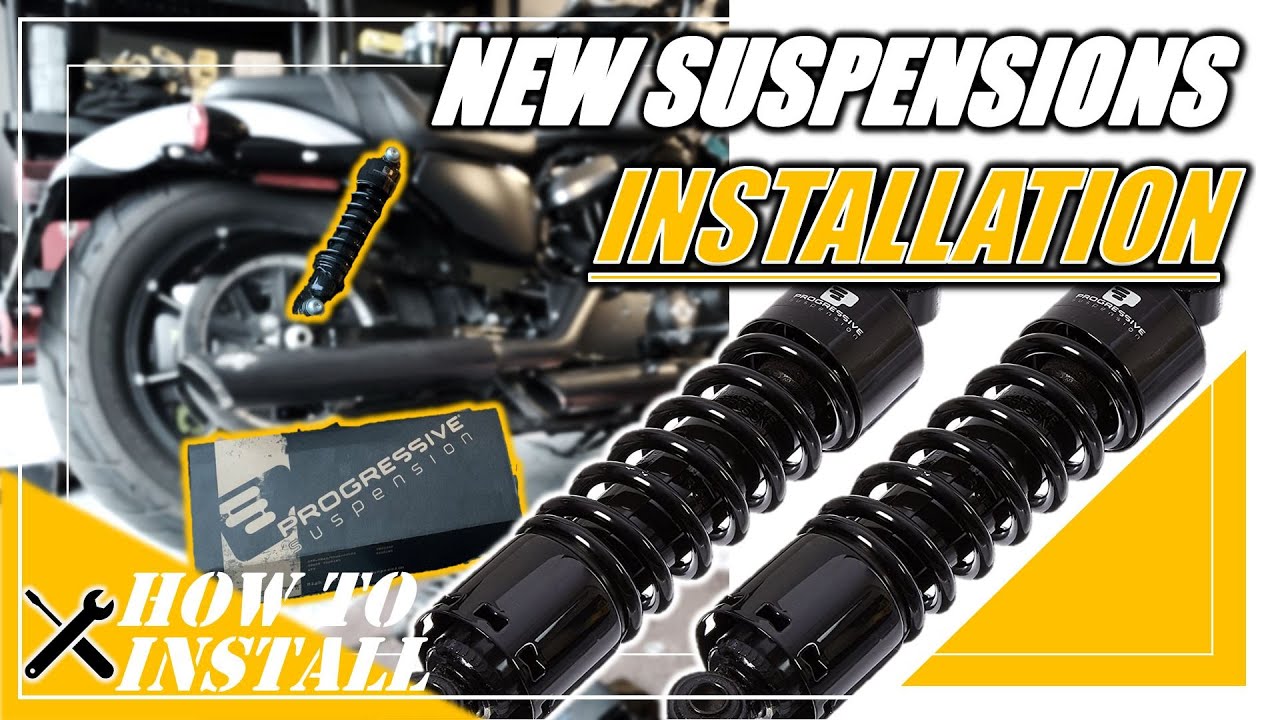 Как установить амортизаторы Progressive Suspension 412 на Sportster Iron 883