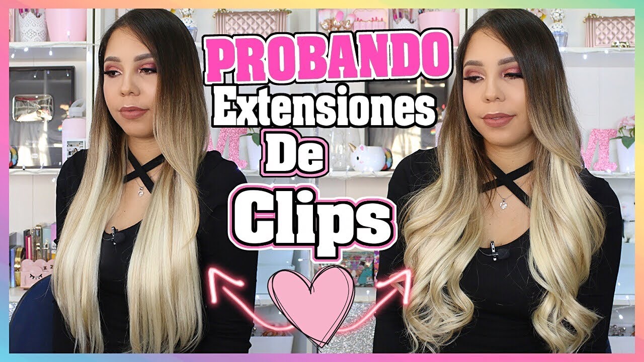 PROBANDO EXTENSIONES DE CLIPS: TRUCOS KRIYYA HUMAN HAIR EXTENSIONS♡│Mirianny
