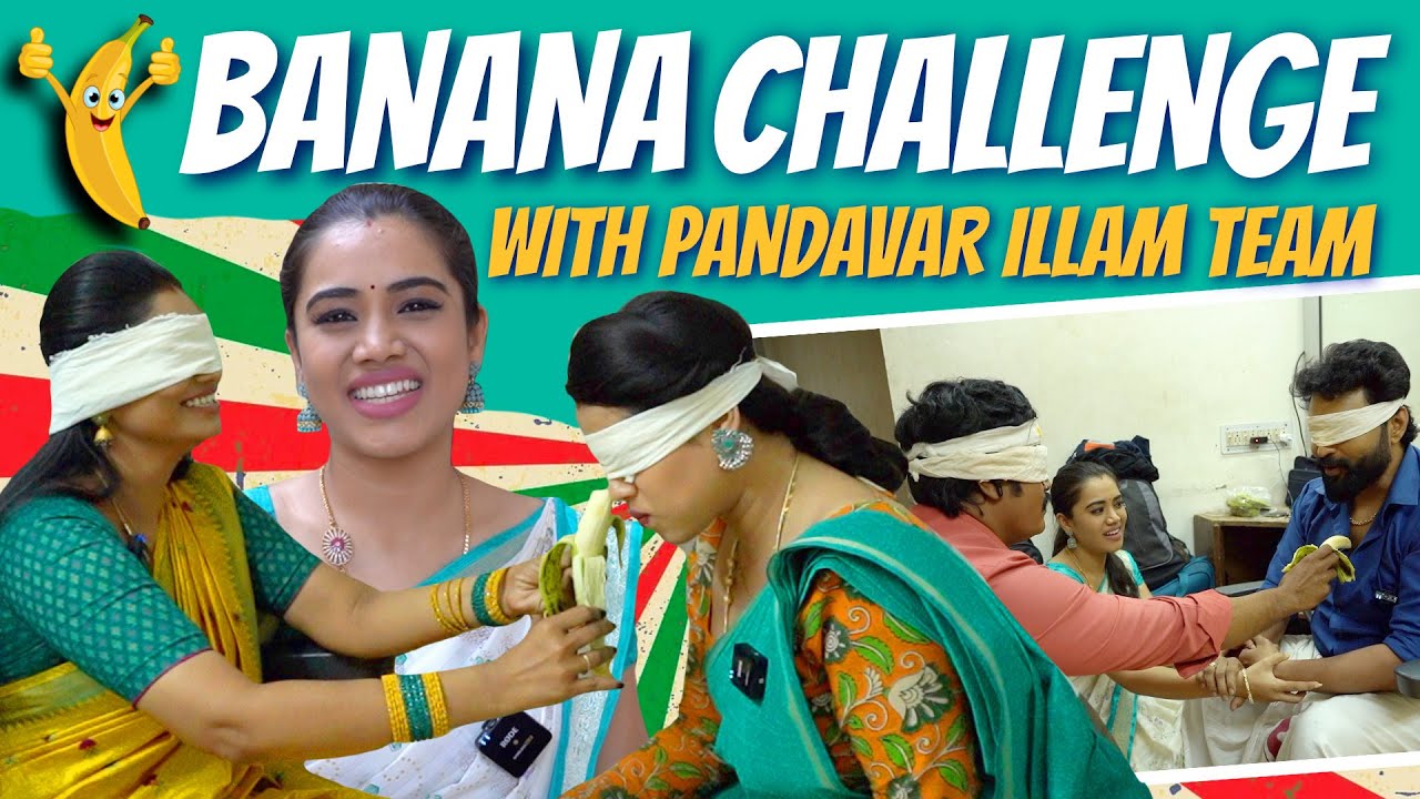 Blindfold Banana Eating Challenge 🍌🤪 | Fun Challenge 😂 | Aarthi Subash Vlogs