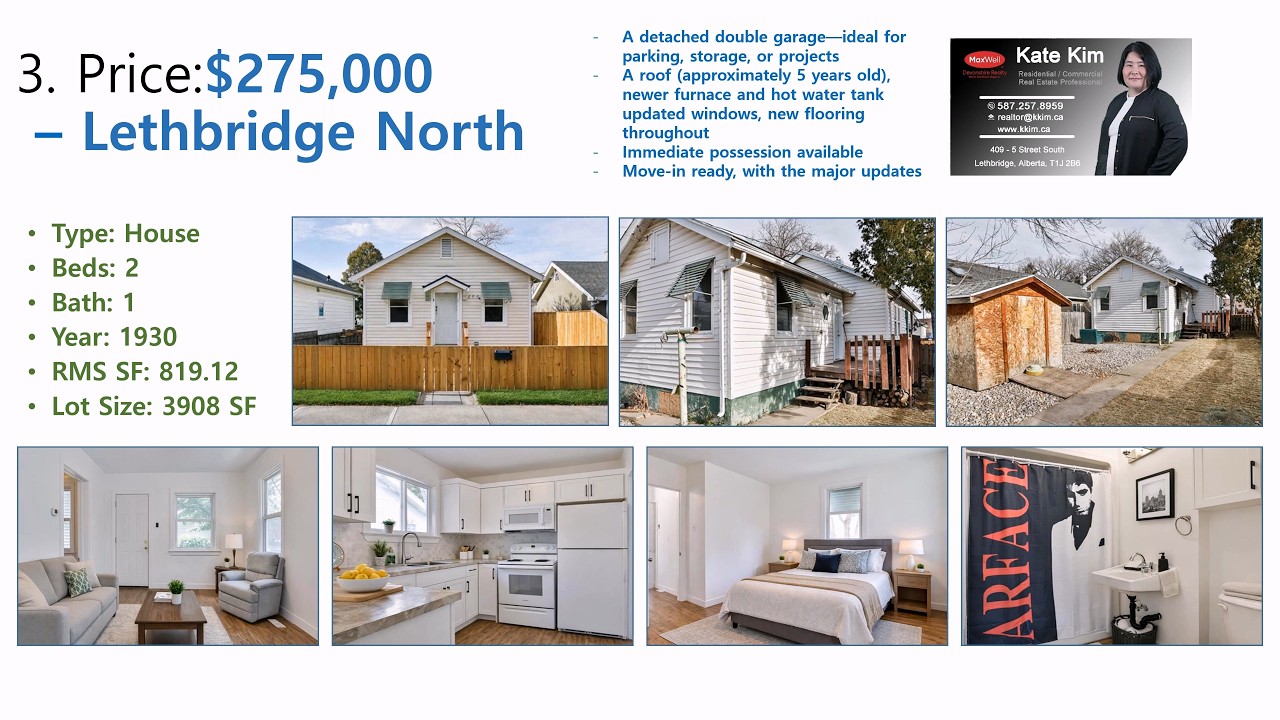 Affordable Homes under $299K in Lethbridge, Alberta - Lethbridge Realtor Kate Kim
