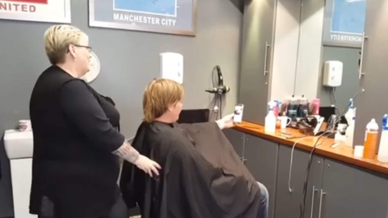 BRUTAL BARBERETTE SHAVES BOY WITH NO MERCY