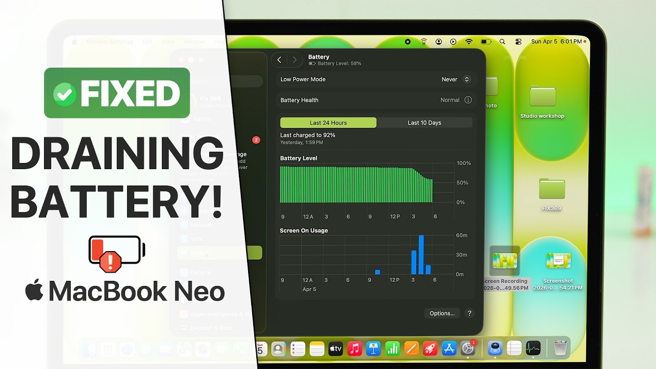 MacBook Neo Battery Draining Fast? Fix!