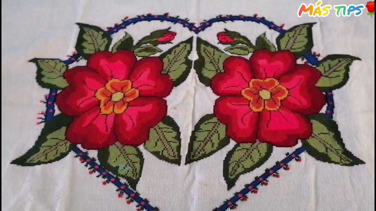 Punto de cruz modelos de servilletas y almohadones