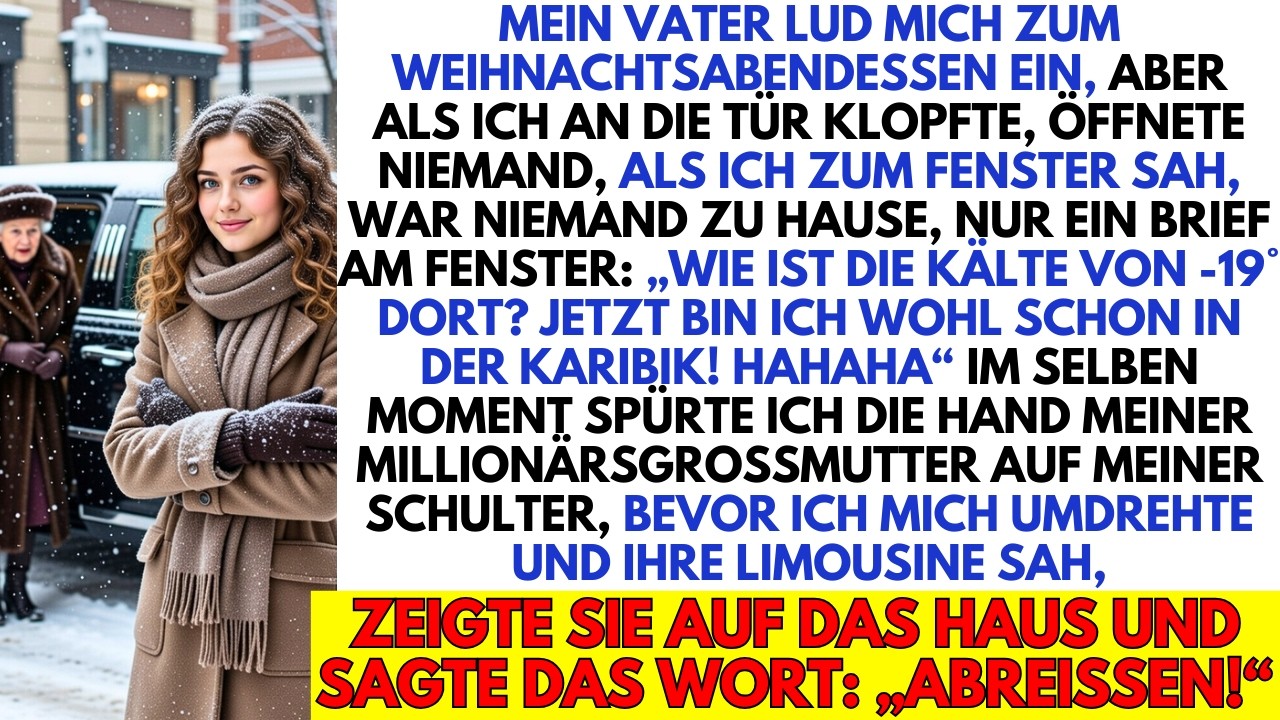 Bei -19°🥶 im Winter ließ mich mein Vater zurück, während er die Karibik genoss, doch meine Oma…