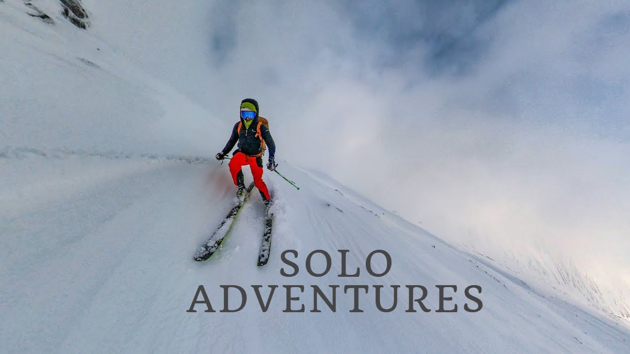 Solo Ski tour adventures in the Cairngorm Mountains.