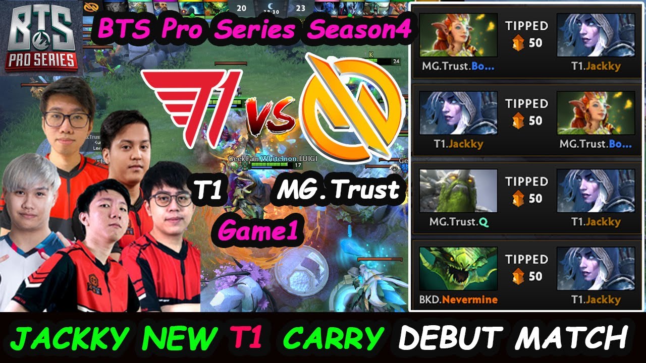 T1 vs MG Trust | Jackky Drow Ranger New King Of SEA Carry Debut Match BTS Pro Series 4 SEA Game1
