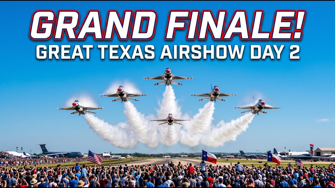 LIVE: Thunderbirds Grand Finale & F-22 Demos: Great Texas Airshow 2026 (Day 2)