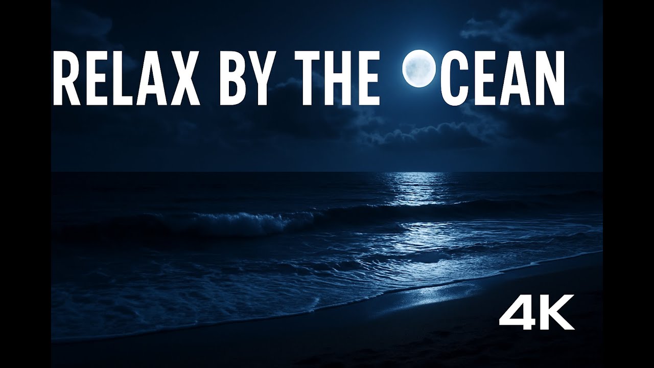 Moonlit Ocean Mist 🌊 4K Ambient Ocean for Deep Sleep & Calm