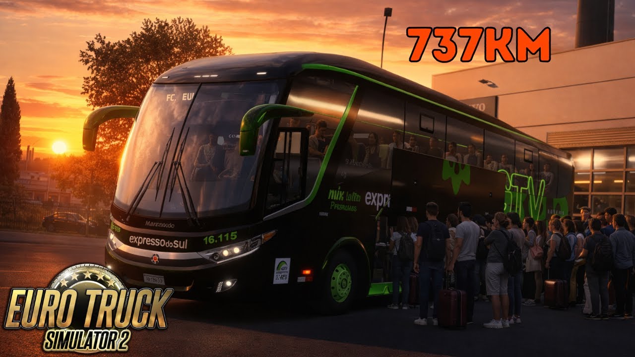 A BEAUTIFUL TRIP FROM MINAS TO SP ABOARD A HUGE BUS - ETS 2