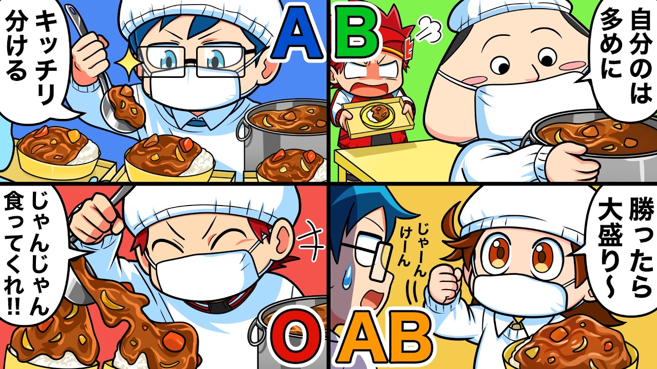 血液型あるある【アニメ】
