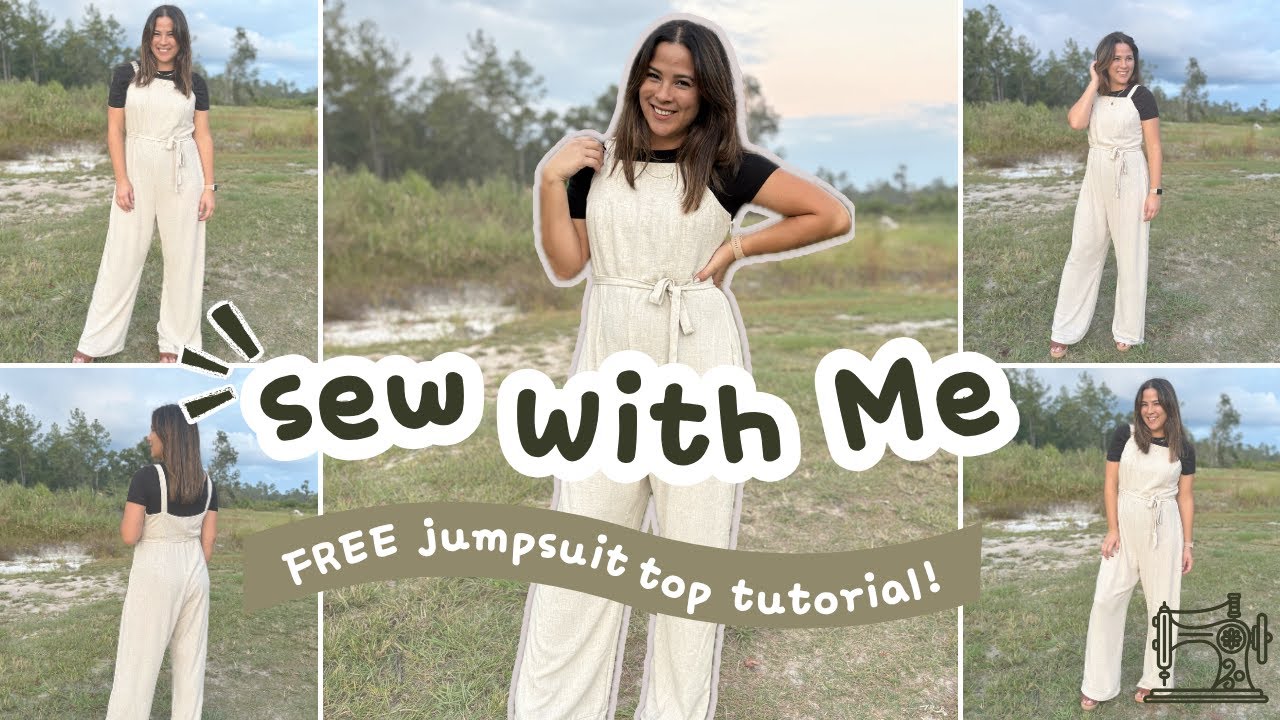 Come with Me as I sew The FREE Palm Jumpsuit by Mood Fabrics!
