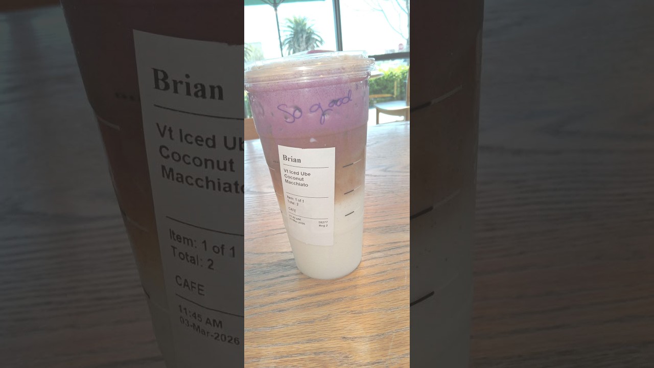 FOOD REVIEWS: ICED UBE COCONUT MACCHIATO FROM STARBUCKS.