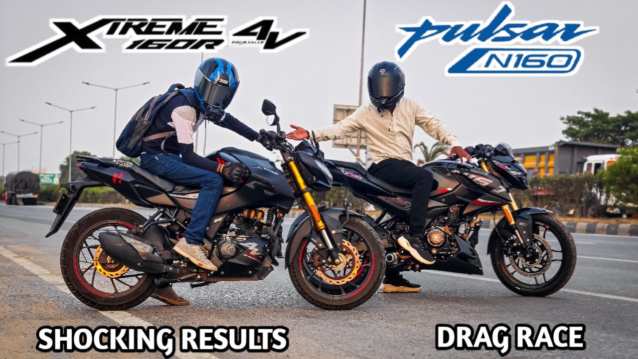 Hero Xtreme 160r 4v Vs Pulsar N160 | Drag Race | First On Youtube
