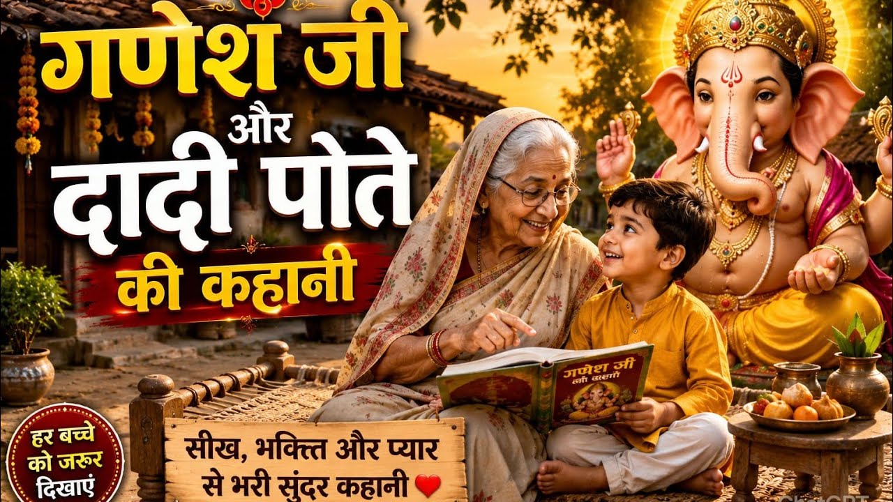 गणेश जी भगवान की और दादी पोती की कहानी// ganesh ji bhagwan ki katha// आज के व्रत की कहानी// bhakti 