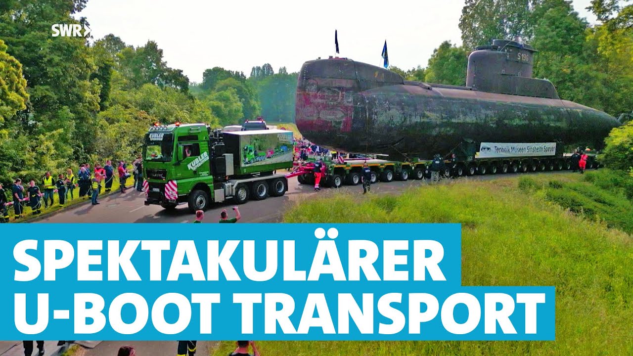 U-Boot-Transport sorgt für Aufsehen! 500 Tonnen treten letzte Fahrt ins Technikmuseum an